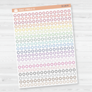 Outline Mini Circle Planner Stickers | Clear Matte | B-136-CM