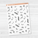 Arrows - Mini Coils/Springy Planning Stickers | Clear Matte | B-149-CM