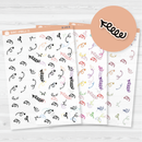 Arrows - Mini Coils/Springy Planning Stickers | Clear Matte | B-149-CM