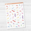 Arrows - Mini Coils/Springy Planning Stickers | Clear Matte | B-149-CM