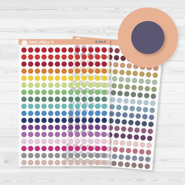 Dot Planner Stickers - 6mm Mini Circle | Clear Matte | B-206-CM