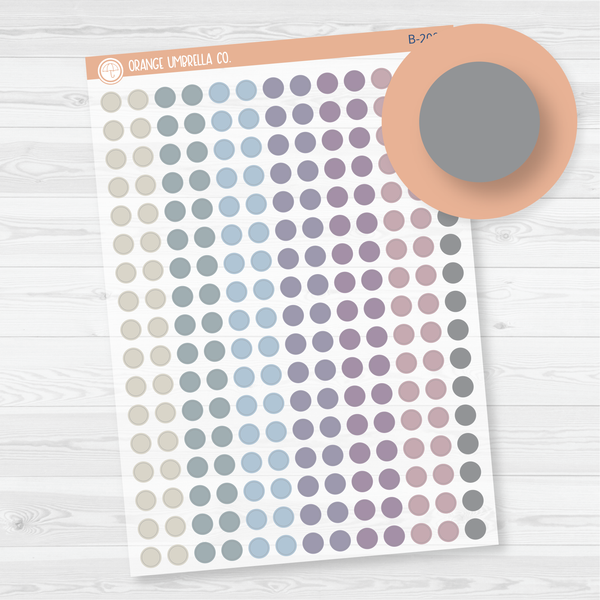 Dot Planner Stickers - 6mm Mini Circle | ECLP Canvas Clear Matte | B-208-CM