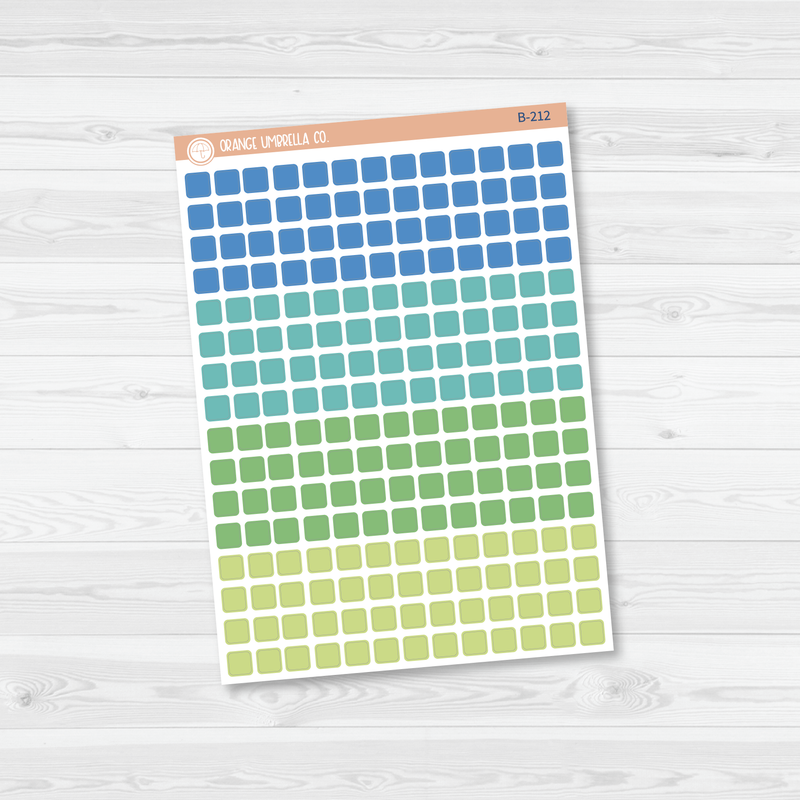 CLEARANCE | Square Dot - 7mm Planner Stickers | Brights | B-211-218 / 906-020