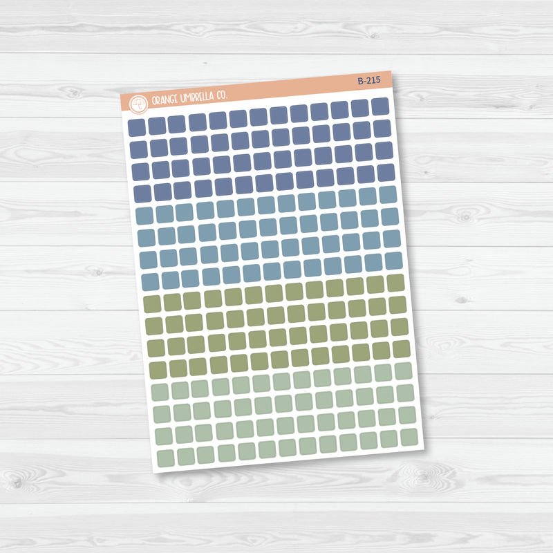 Square Dot - 7mm Planner Stickers | Muted | B-214-217 / 906-020