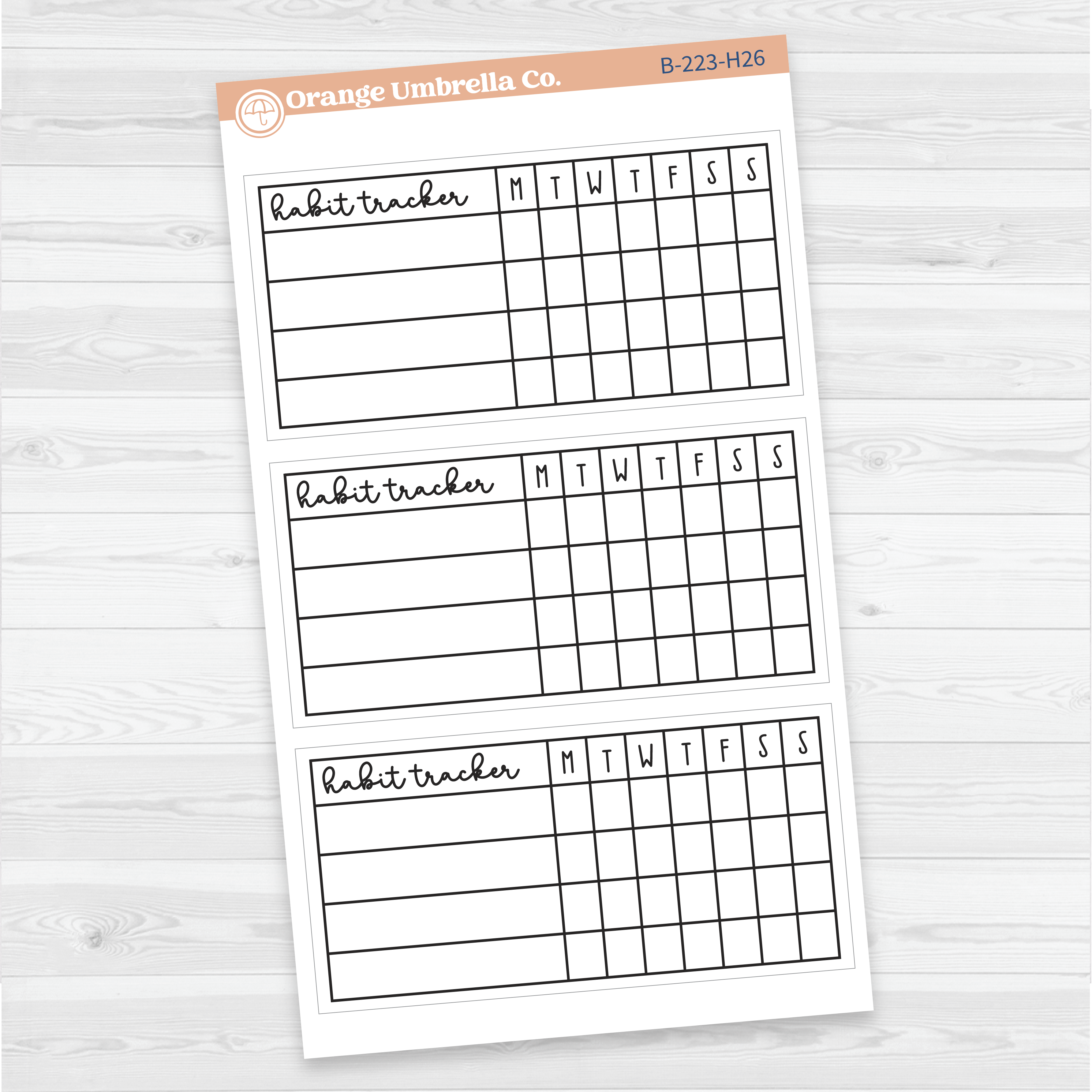 7x9 Weekly Dashboard Box Fillers for Erin Condren Planner Stickers | B-223