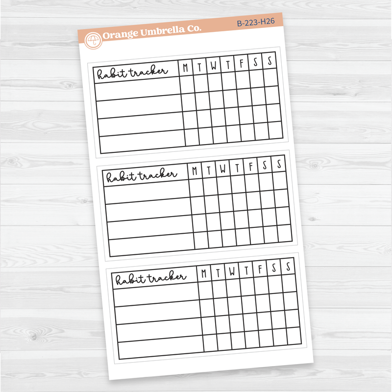 Weekly Dashboard Box Fillers for Erin Condren Planner Stickers | B-223