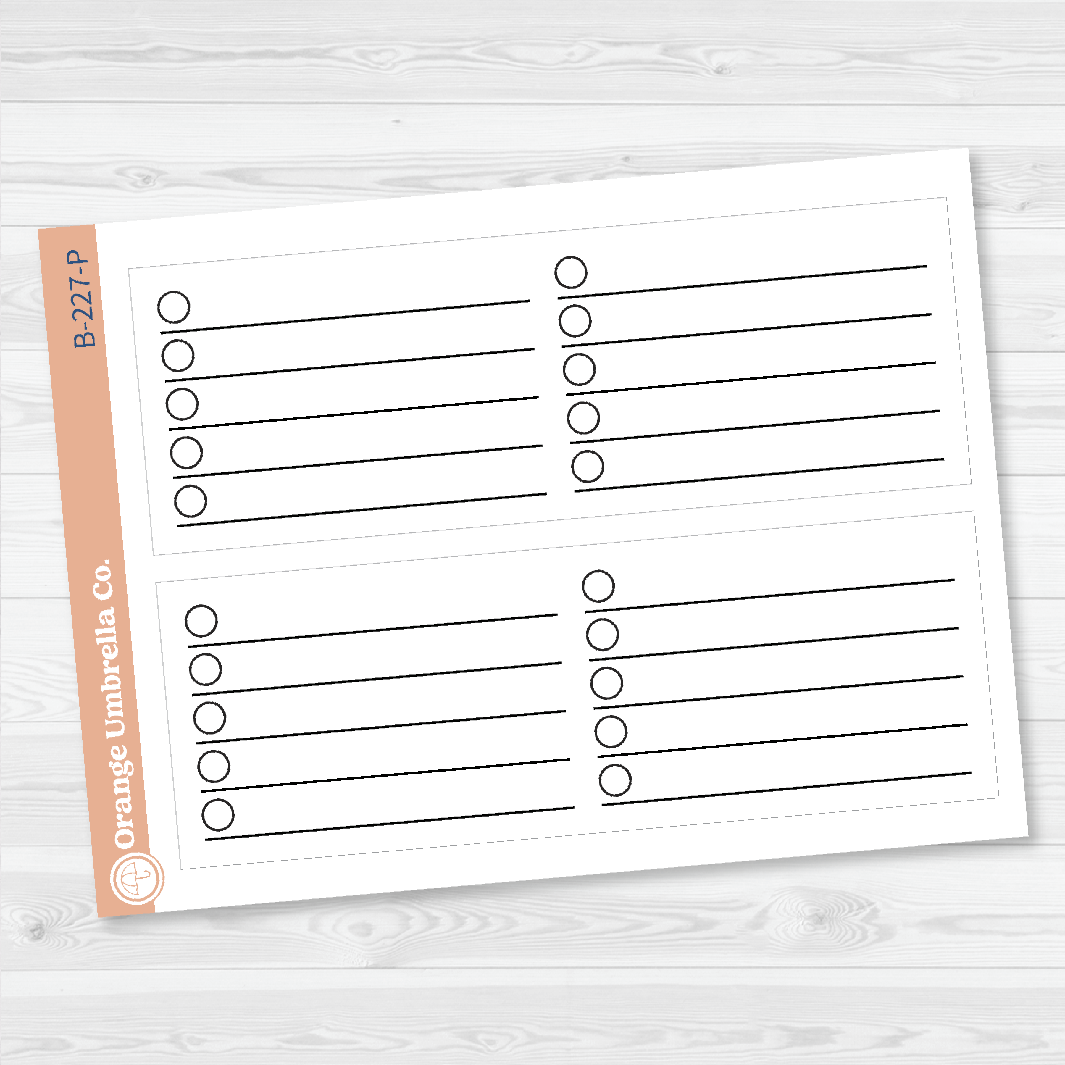 A5 EC Monthly | Bottom Box Dotted Sticker Covers Planner Stickers | B-227