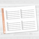 A5 EC Monthly | Bottom Box Dotted Sticker Covers Planner Stickers | B-227