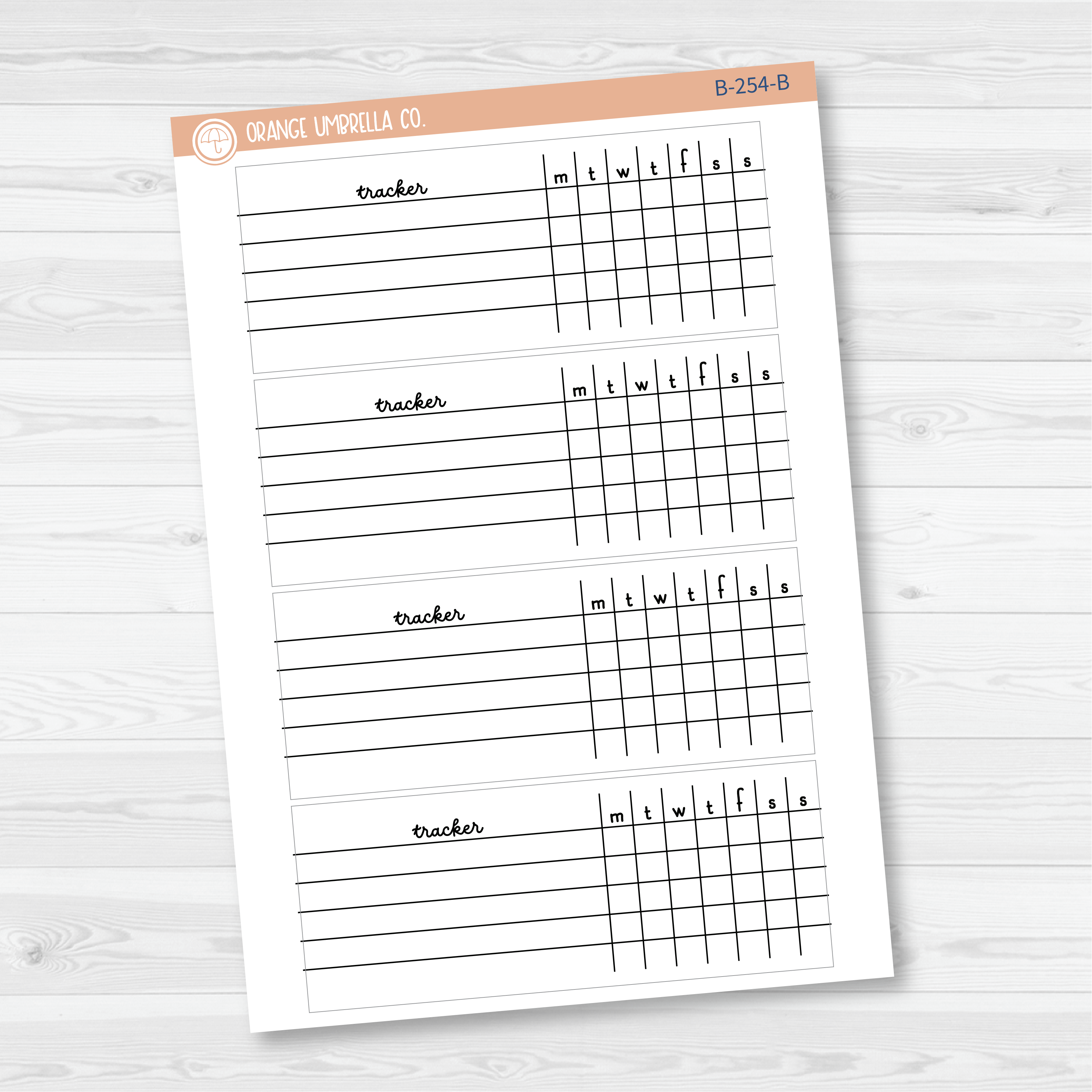 CLEARANCE | 7x9 Vertical Priorities Habit Tracker Basic Planner Stickers | F16 | B-254-B