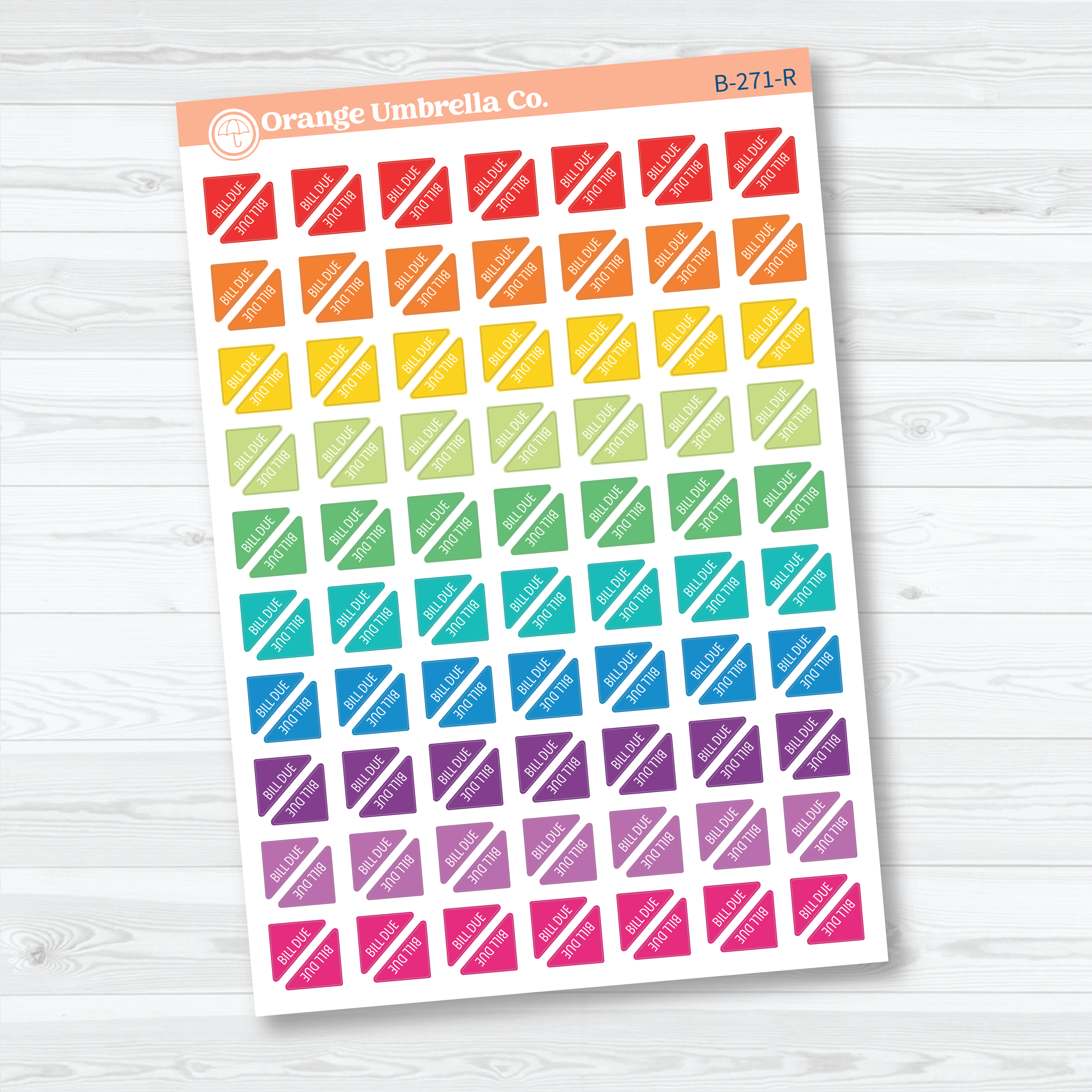 Bill Due Mini Corner Planner Stickers | Bill Planner Stickers | B-271