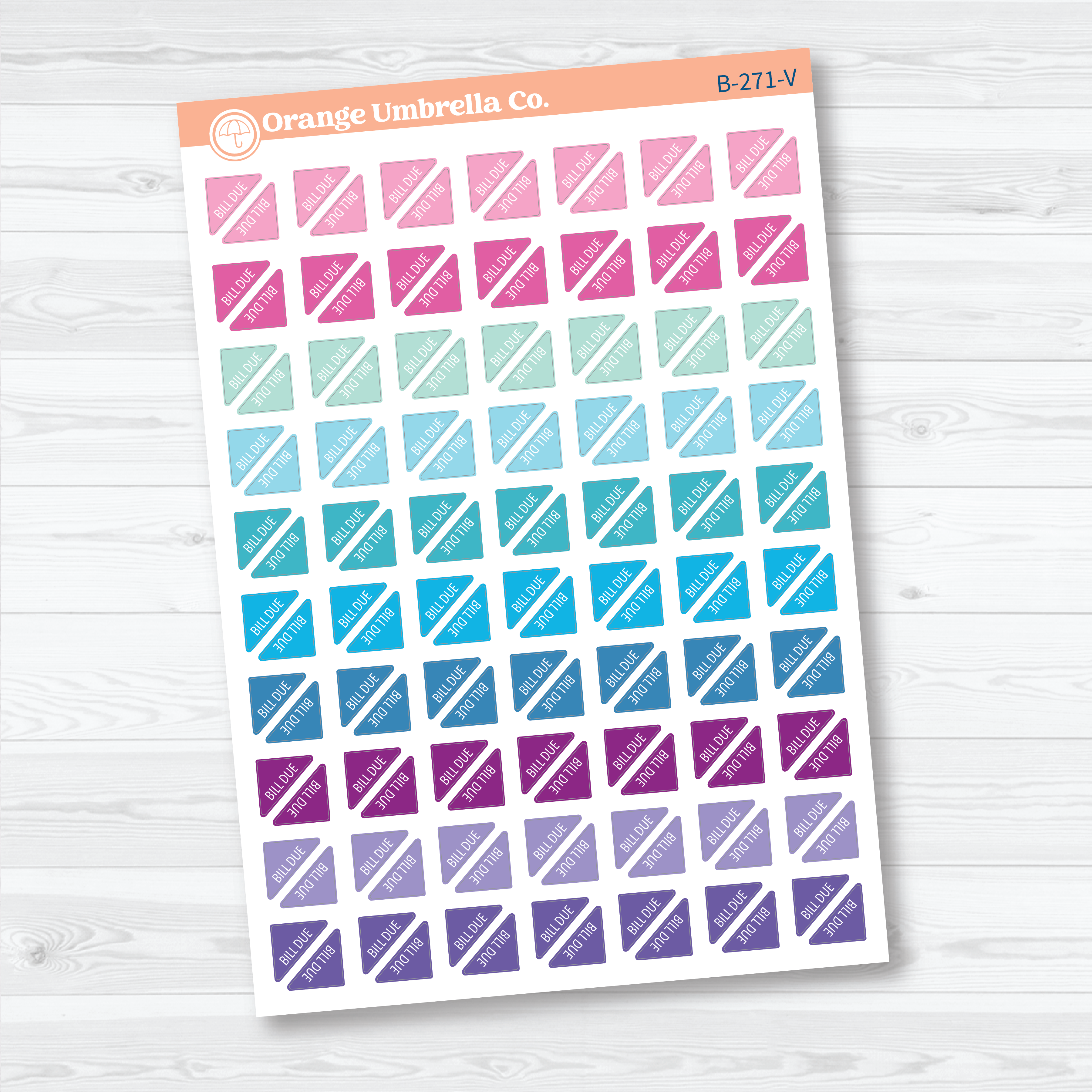 Bill Due Mini Corner Planner Stickers | Bill Planner Stickers | B-271