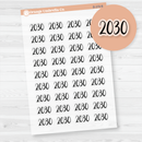 2030 Year Mini Script Planner Stickers | F2 | Clear Matte | B-278-BCM