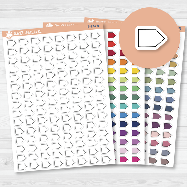 Mini Pointer Flag Planner Stickers | B-294