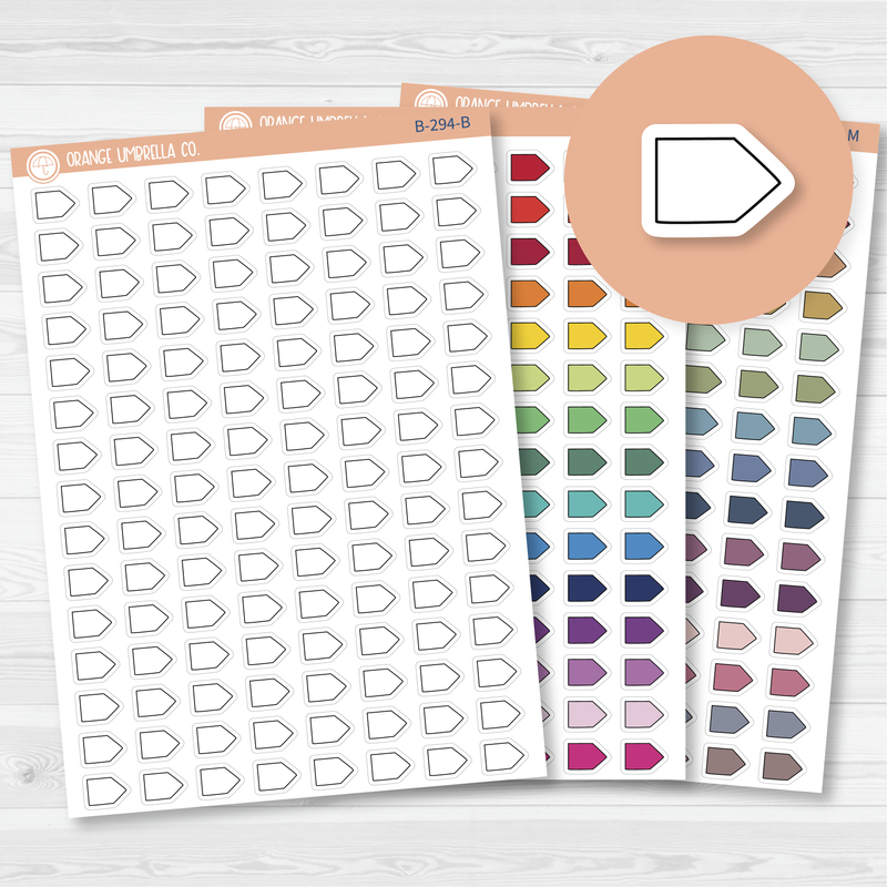 Mini Pointer Flag Planner Stickers | B-294