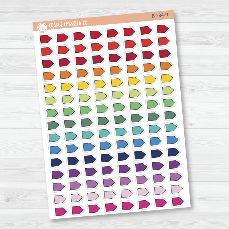 Mini Pointer Flag Planner Stickers | B-294