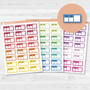 Hobonichi Cousin Weather Tracker Planner Stickers | Brights | B-301-B-303