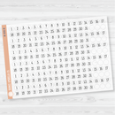 6 Months of Date Dot Covers Planner Stickers | F16 Print | B-307-308