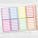 Weekly Side Bar Tracker Box Planner Stickers | Blank Labels for Tracking | B-333