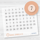 Date Dot Cover Script Planner Stickers | Circle Clear Matte | B-346-BCM