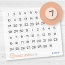 Date Dot Cover Jen Plans Script Planner Stickers | FJP Circle Clear Matte | B-358-BCM