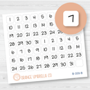 Date Dot Cover Jen Plans Script Planner Stickers | FJP Square | B-359-B