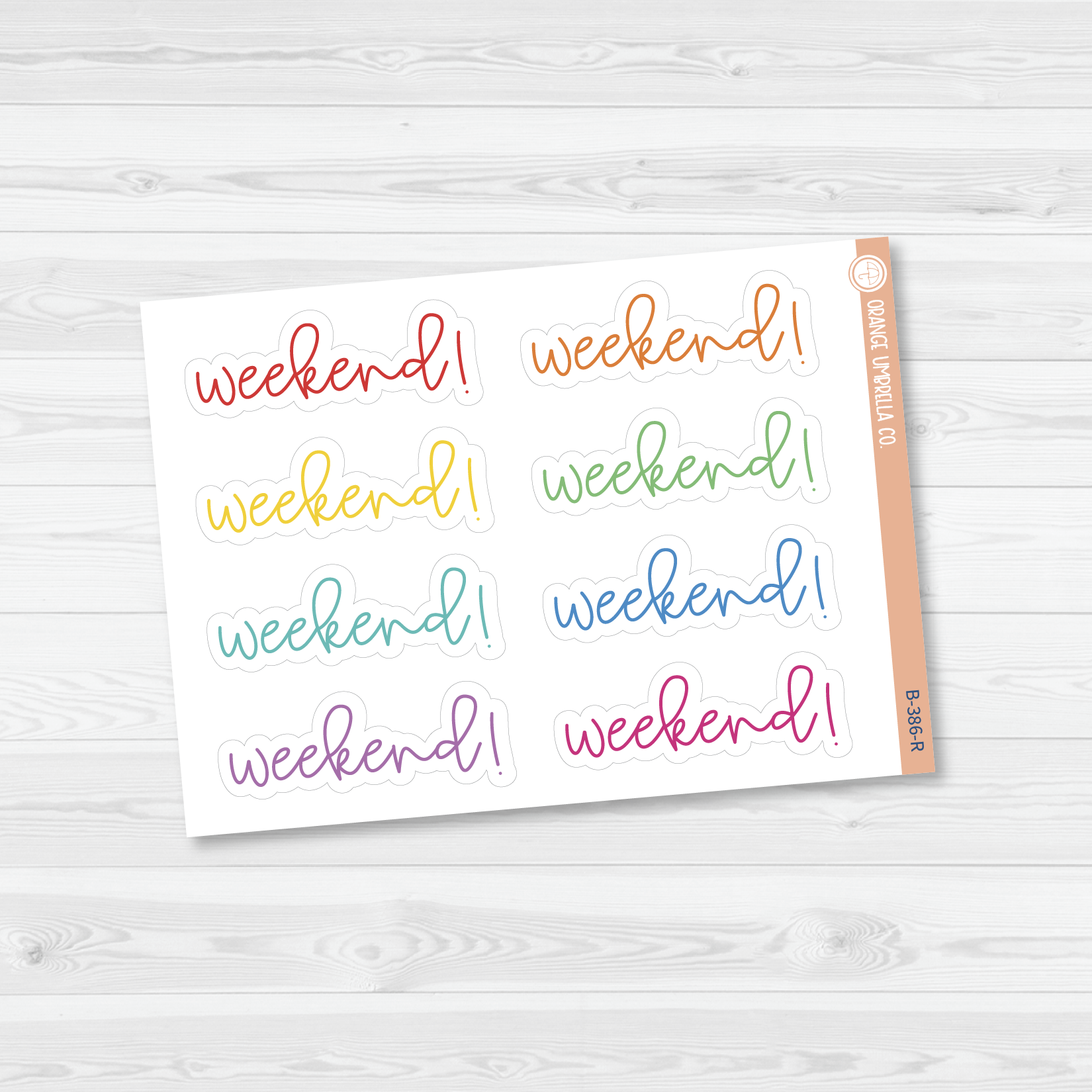CLEARANCE | Weekend Header Script Planner Stickers | FC12 | B-386