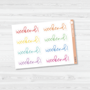 Weekend Header Script Planner Stickers | FC12 | B-386