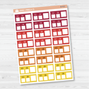 Weather Tracking Box Planner Stickers, Weather High/Low Tracking Labels, Color Print Planning Stickers (B-412,-413,-414,-419)