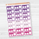 Weather Tracking Box Planner Stickers, Weather High/Low Tracking Labels, Color Print Planning Stickers (B-412,-413,-414,-419)