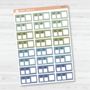 Weather Tracking Box Planner Stickers, Weather High/Low Tracking Labels, Color Print Planning Stickers (B-415,-416,-417,-418)