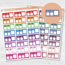 Weather Tracking Box Planner Stickers, Weather High/Low Tracking Labels, Color Print Planning Stickers (B-420)