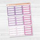 Side Bar Week Habit Tracker Planner Stickers, Blank Labels for Tracking, Color Print Planning Stickers (B-435/436/437)