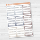 Side Bar Week Habit Tracker Planner Stickers, Blank Labels for Tracking, Color Print Planning Stickers (B-438/442)