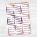 Side Bar Week Habit Tracker Planner Stickers, Blank Labels for Tracking, Color Print Planning Stickers (B-439/440/441)