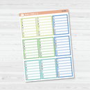 Side Bar Weekly Habit Tracker Planner Stickers, Blank Labels for Tracking, Color Print Planning Stickers (B-444/445/446)