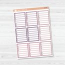Side Bar Weekly Habit Tracker Planner Stickers, Blank Labels for Tracking, Color Print Planning Stickers (B-447/448/449)