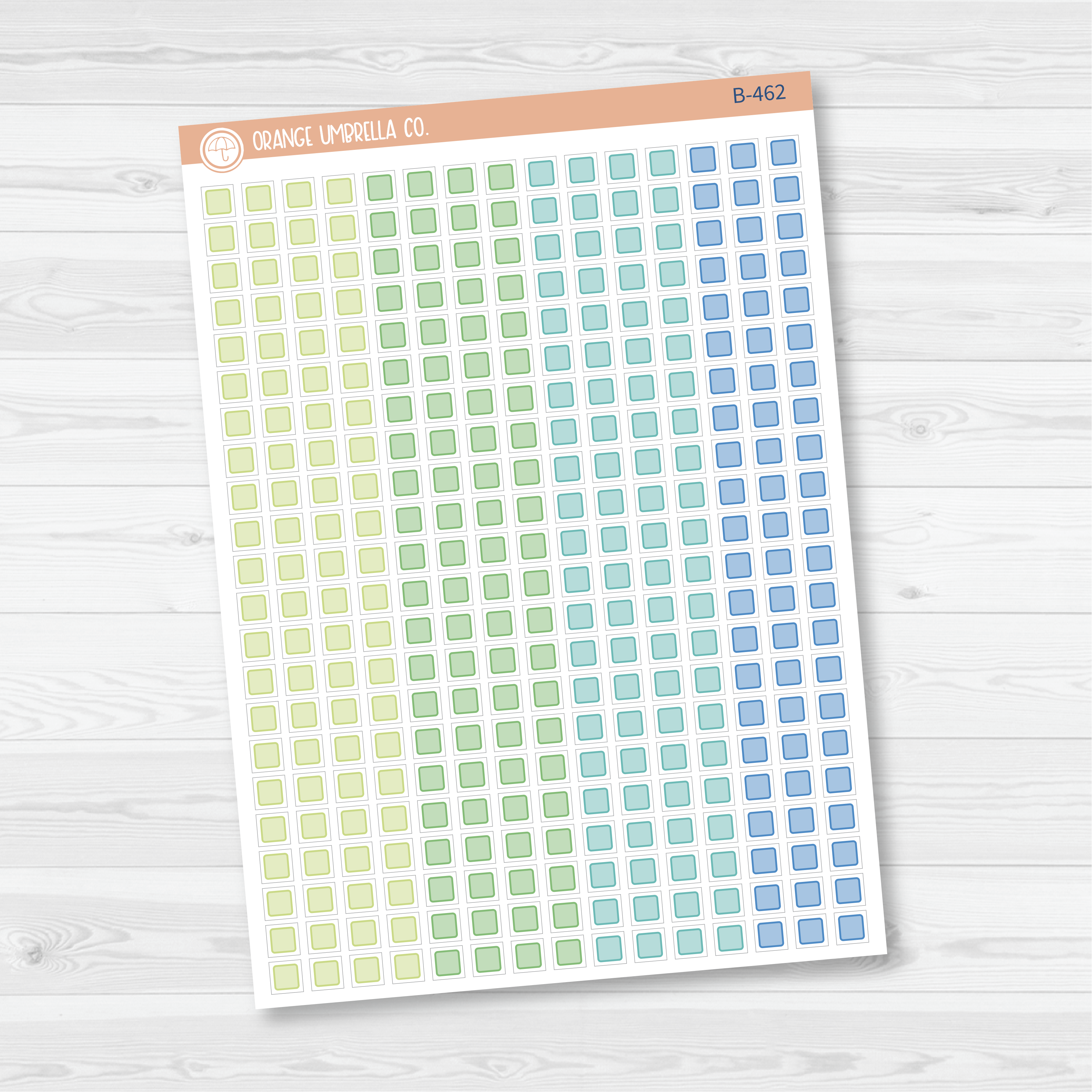 CLEARANCE | Single Individual Checkbox Planner Stickers, Square Check Box Labels, Color Print Planning Stickers (B-461/462/463)