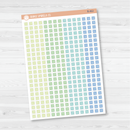 Single Individual Checkbox Planner Stickers, Square Check Box Labels, Color Print Planning Stickers (B-461/462/463)