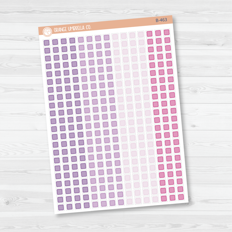 Single Individual Checkbox Planner Stickers, Square Check Box Labels, Color Print Planning Stickers (B-461/462/463)
