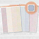 Single Individual Checkbox Planner Stickers, Square Check Box Labels, Color Print Planning Stickers (B-464/465/466)