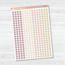 Single Individual Checkbox Planner Stickers, Square Check Box Labels, Color Print Planning Stickers (B-464/465/466)