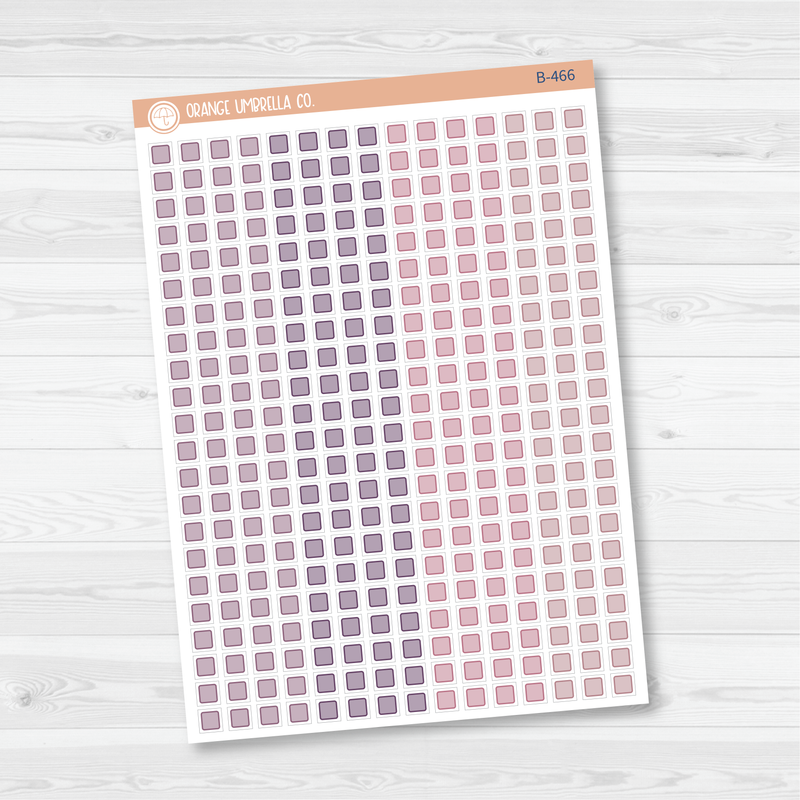 Single Individual Checkbox Planner Stickers, Square Check Box Labels, Color Print Planning Stickers (B-464/465/466)
