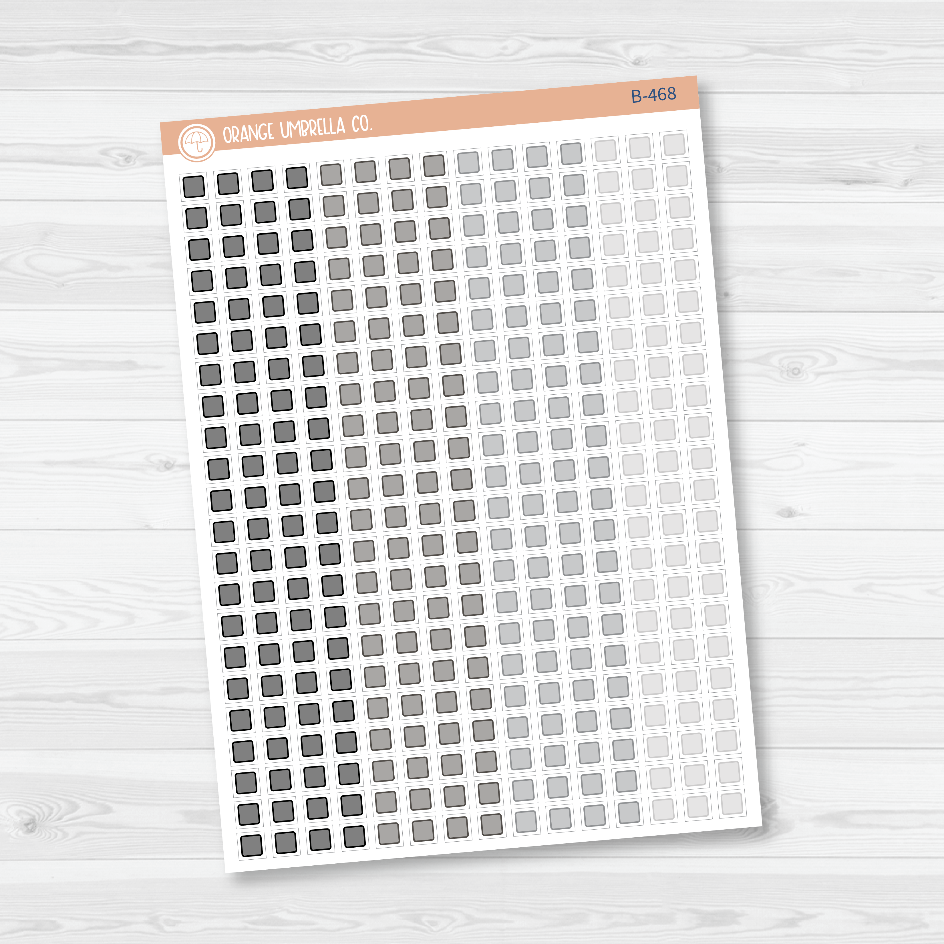 CLEARANCE | Single Individual Checkbox Planner Stickers, Square Check Box Labels, Color Print Planning Stickers (B-467/468)