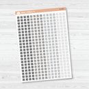 Single Individual Checkbox Planner Stickers, Square Check Box Labels, Color Print Planning Stickers (B-467/468)