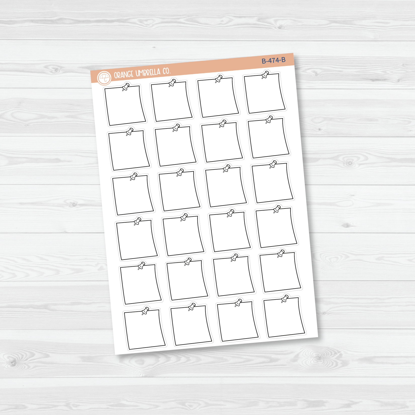 Push Pin Small Sticky Notes Icon Planner Stickers | B-474