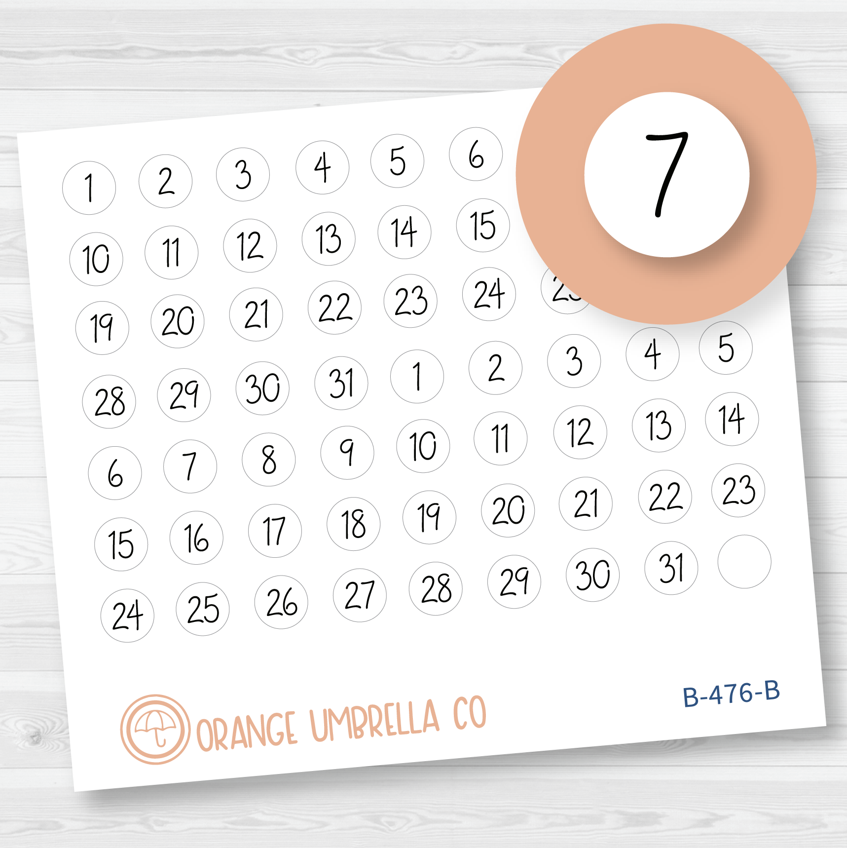 CLEARANCE | Date Dot Cover Tiny Planner Stickers | FC12 Circle | B-476-B
