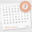 Date Dot Cover Tiny Planner Stickers | FC12 Clear Matte Circle | B-476-BCM