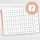 6 Months of Date Dot Covers Planner Stickers | FC12 Script Square | B-502-B