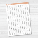 Time - Quarter and 3-Quarter Hour Print Planner Stickers | FC12 Print | B-504