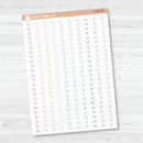 Time - Quarter and 3-Quarter Hour Print Planner Stickers | FC12 Print | B-504
